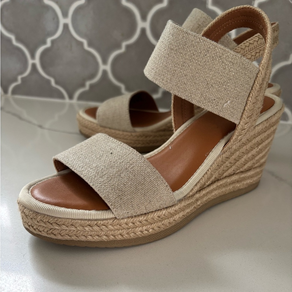 MIA Tan Wedge Sandals